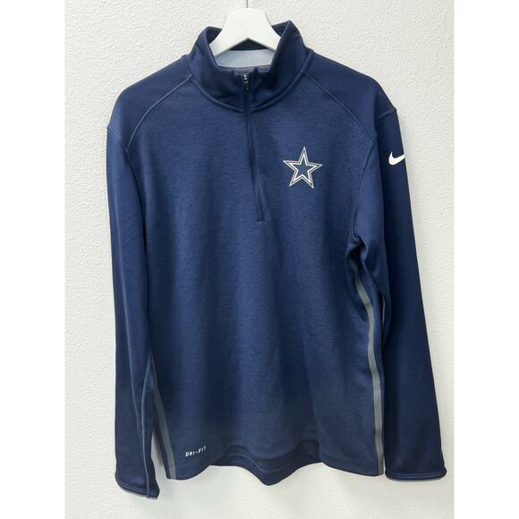 NFL Dallas Cowboys Women's Quarter Zip 1/4 Jacket Dri-Fit‎ Blue Size M - Picture 1 of 8